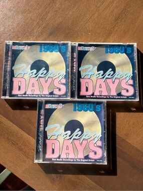 Happy Days 1960's 3-CD Compilation Various Artists Oldies Madacy 1996